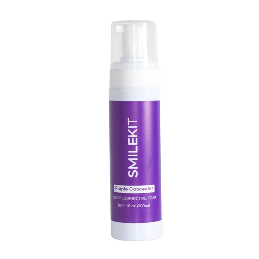 Blanqueadora dental SmileKit color correctivo para dientes, espuma morada para blanquear dientes y mejorar la sonrisa